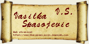 Vasilka Spasojević vizit kartica